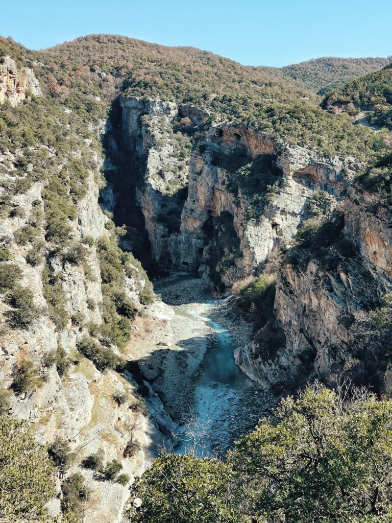 Der Lengarica Canyon von oben